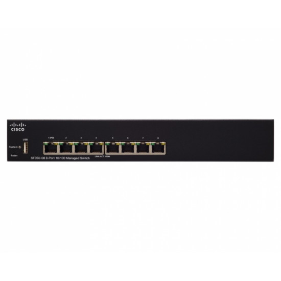 Коммутатор управляемый Cisco SB SF350-08-K9-EU