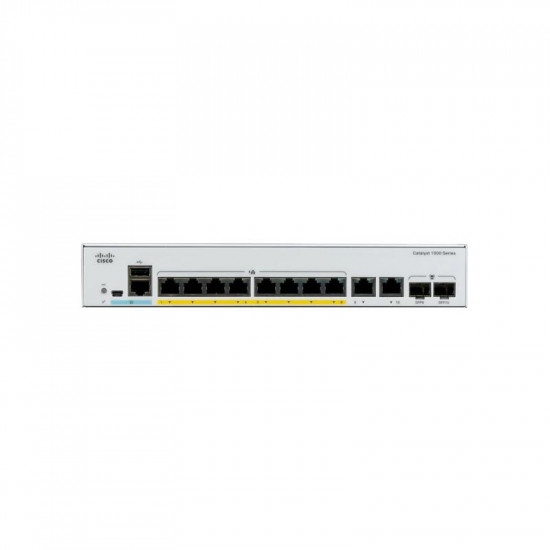 C1000-8T-E-2G-L Cisco Catalyst коммутатор 8 x GE RJ-45, 2 x combo SFP