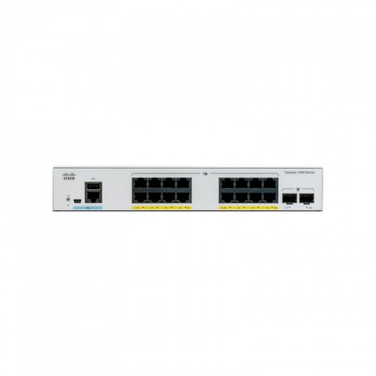 C1000-16T-E-2G-L Cisco Catalyst коммутатор 16 x GE RJ-45, 2 x SFP