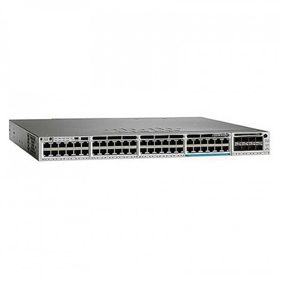 WS-C3850-12X48U-L Cisco Catalyst сетевой UPoE коммутатор на 48 x GE (630W), 12 x 10 GE, LAN Base